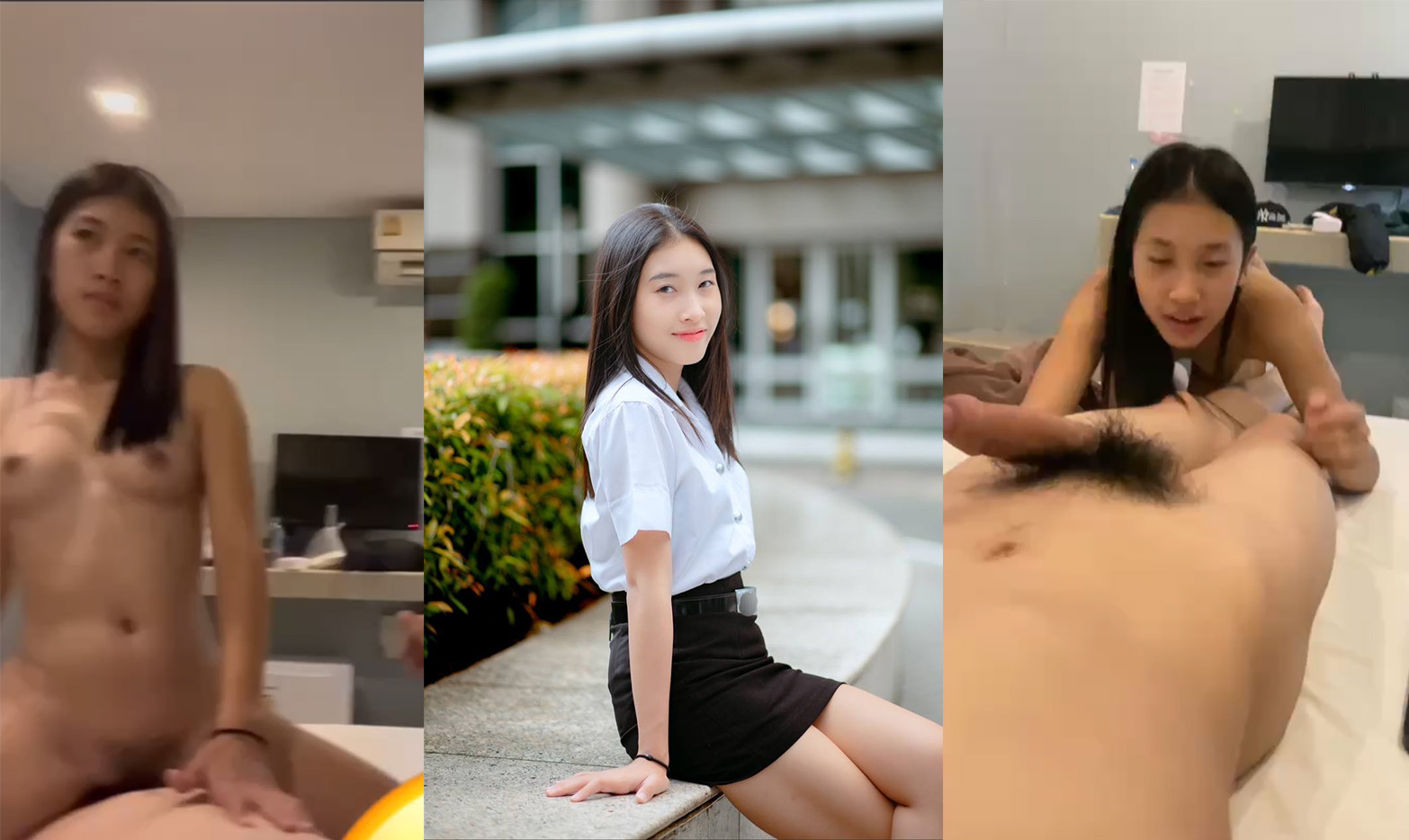 หลุดนักศึกษาหน้าตาดีจัดกับผัวอย่างฟิน